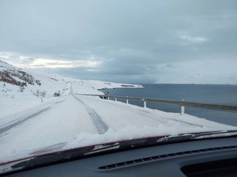 Highway from from Akureyri to Dalvík.