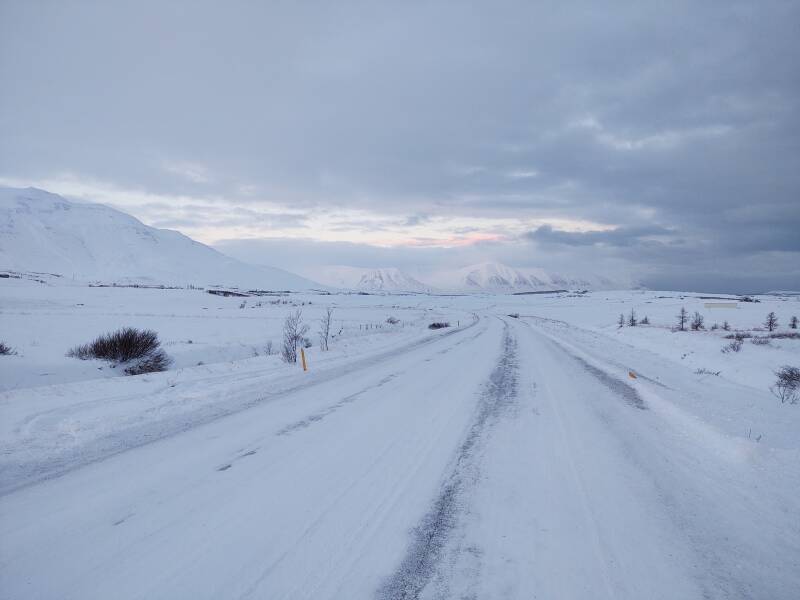 Highway from from Akureyri to Dalvík.