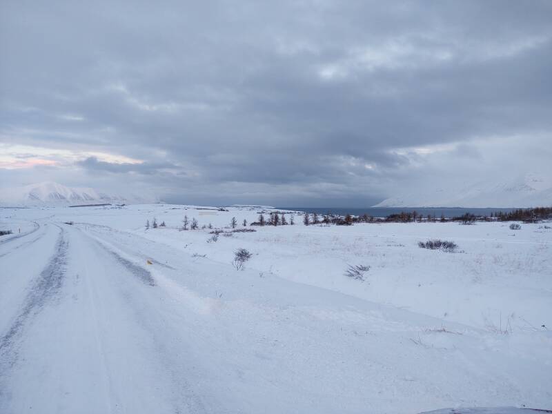 Highway from from Akureyri to Dalvík.