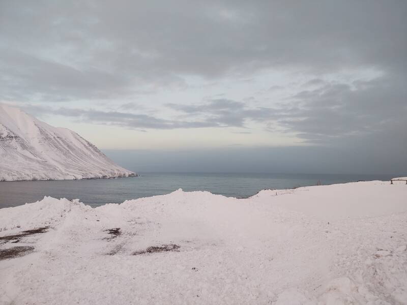 Looking north out the Ólafsfjörður fjord to the Greenland sea.