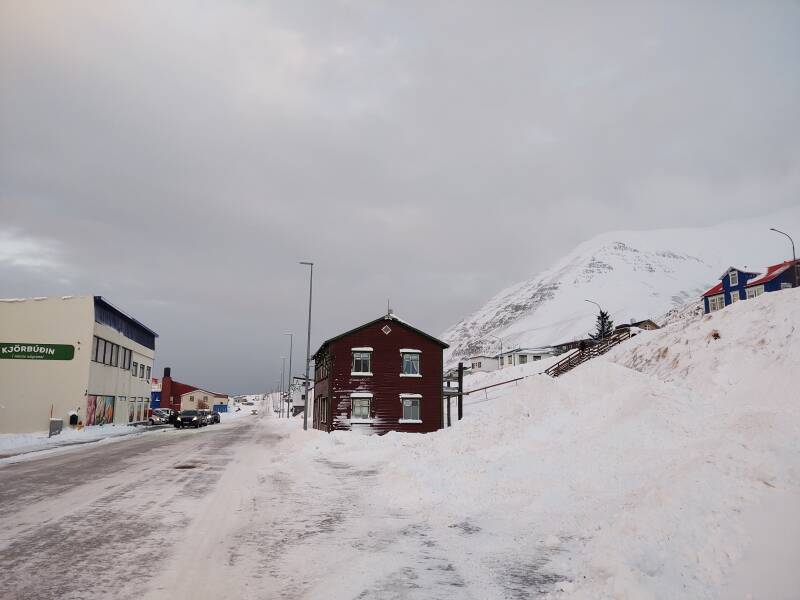 The town of Ólafsfjörður.