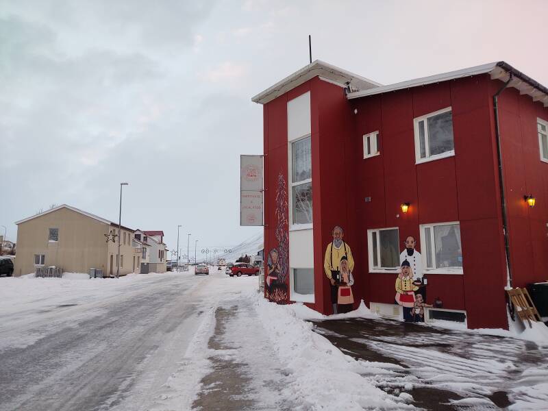 Road through Ólafsfjörður.