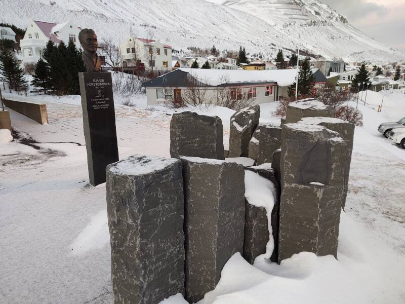 Memorial at Lutheran church in Siglufjörður.