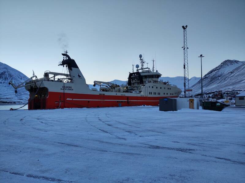 Solberg, a modern fishing ship in Siglufjörður.