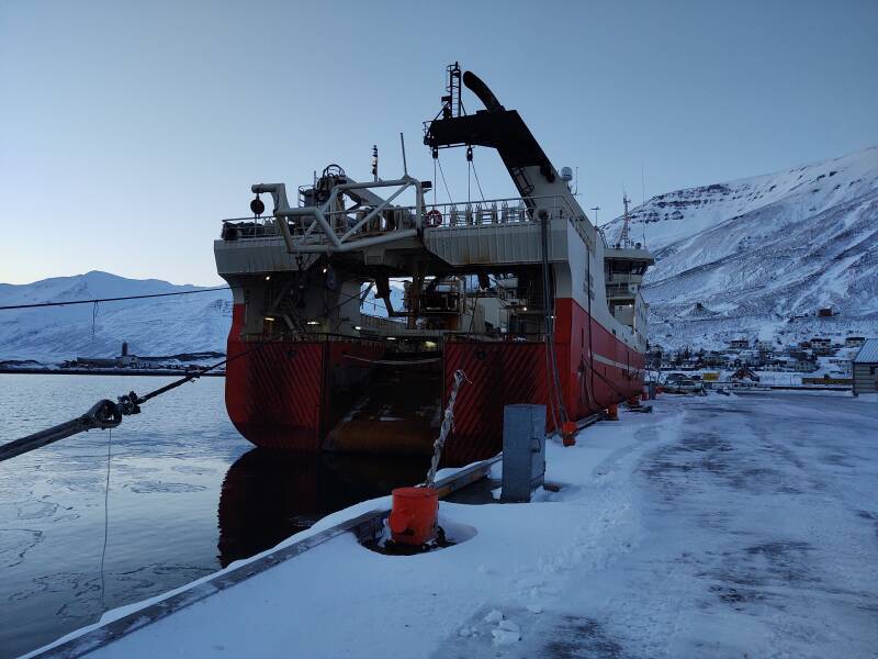 Solberg, a modern fishing ship in Siglufjörður.