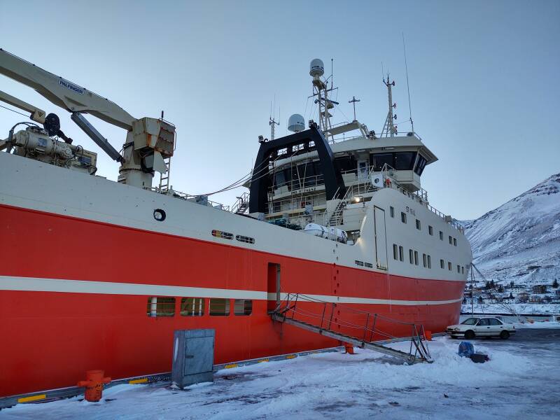 Solberg, a modern fishing ship in Siglufjörður.