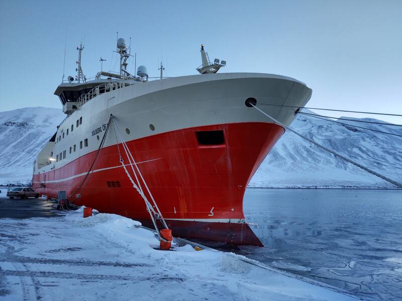 Solberg, a modern fishing ship in Siglufjörður.