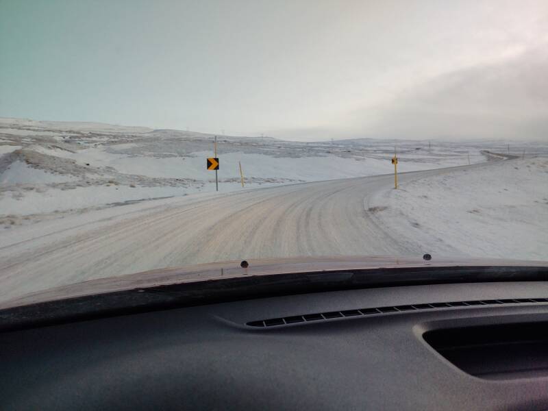 Road 93 from Egilsstaðir to Seyðisfjörður.