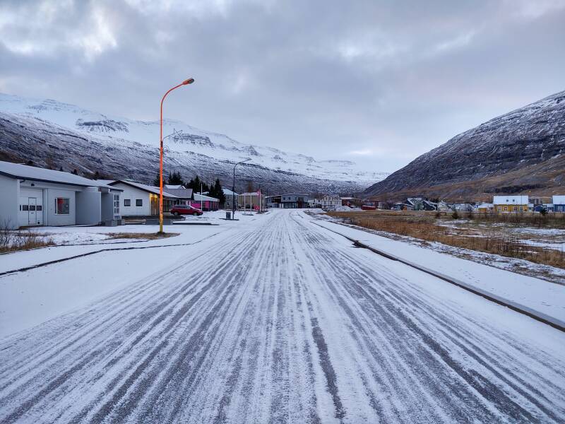 View from Seyðisfjörður Guesthouse.