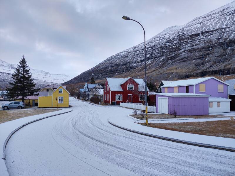 Colorful homes in Seyðisfjörður.