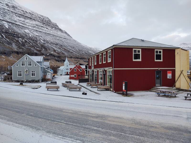 Colorful buildings in Seyðisfjörður.