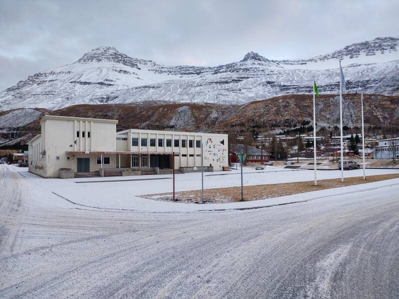 Colorful buildings in Seyðisfjörður.