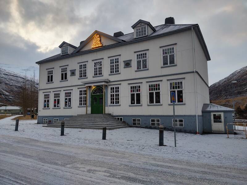 Colorful buildings in Seyðisfjörður.