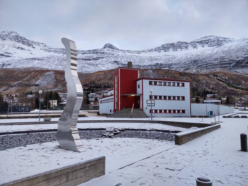 Colorful buildings in Seyðisfjörður.