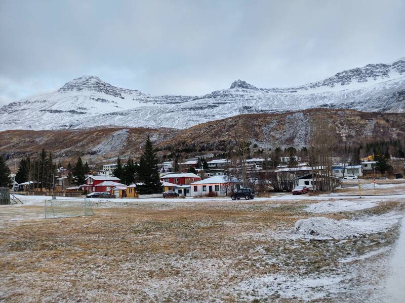 Colorful buildings in Seyðisfjörður.