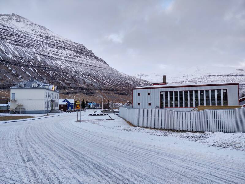 Colorful buildings in Seyðisfjörður.