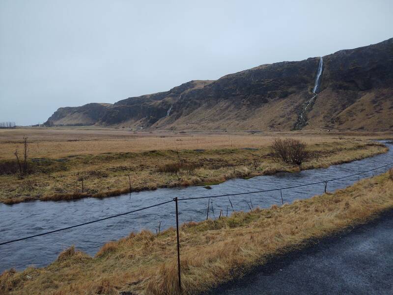 Seljalandsfoss waterfall in southern Iceland.