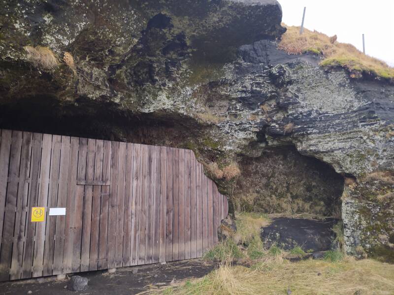 Steinahellir Cave along Highway #1, the Ring Road, in southern Iceland.