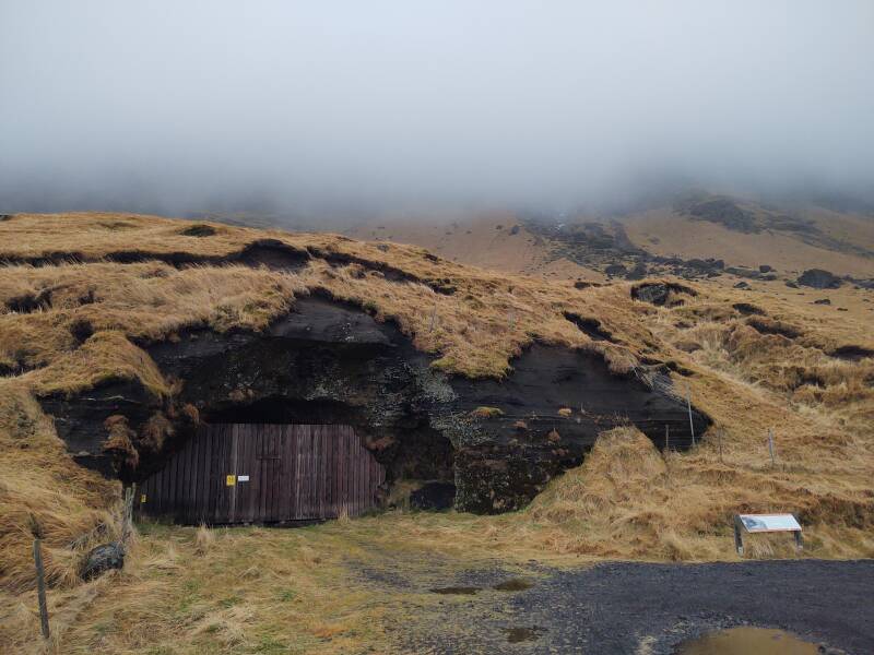 Steinahellir Cave along Highway #1, the Ring Road, in southern Iceland.