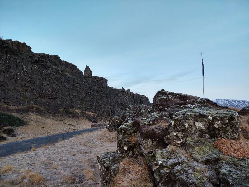 Rock of the Law at Þingvellir.