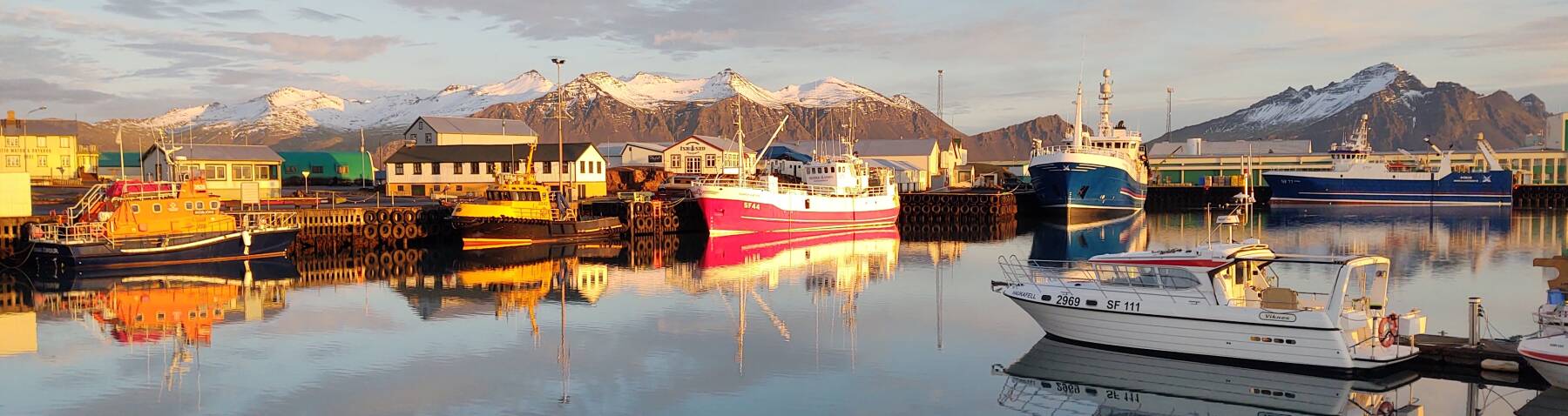 Harbor in Höfn, Iceland.