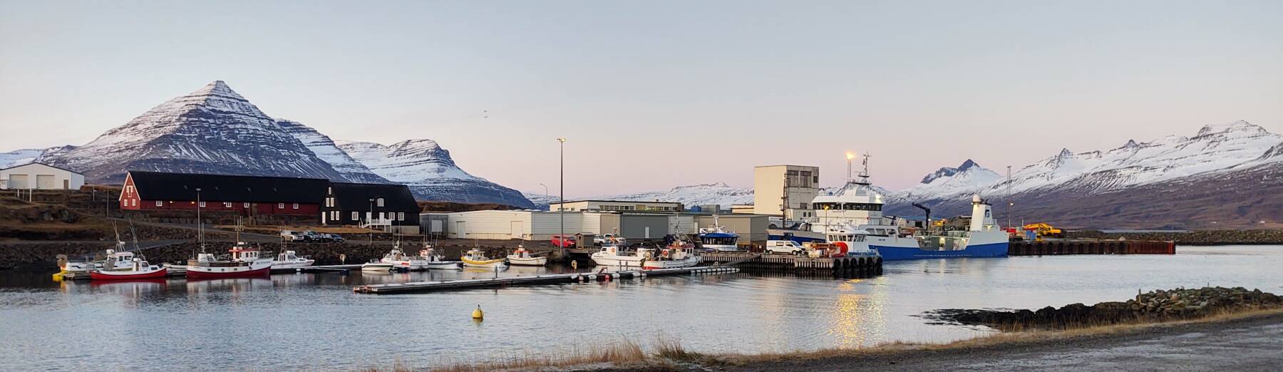 Port at Djúpivogur in Iceland.