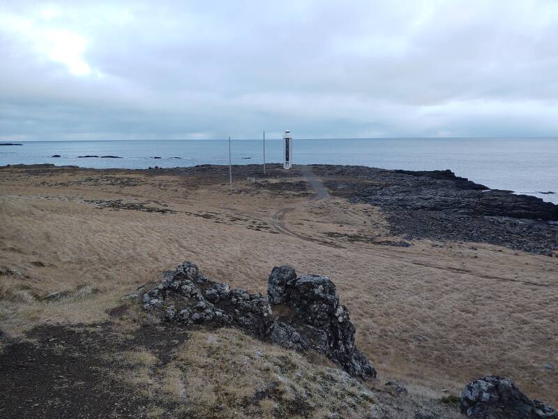 Streitishviti lighthouse south of Breiðdalsvík.