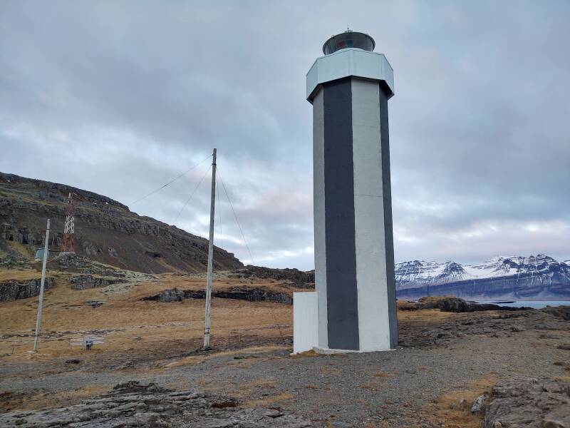 Streitishviti lighthouse south of Breiðdalsvík.