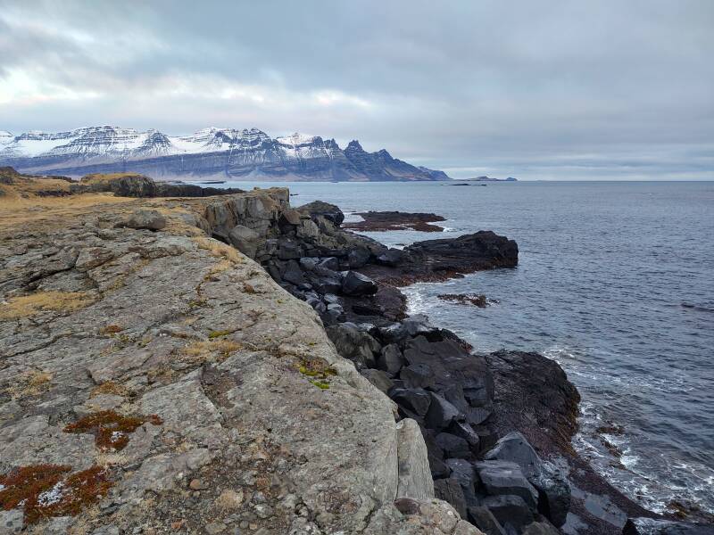 View north from Streitishviti lighthouse south of Breiðdalsvík.