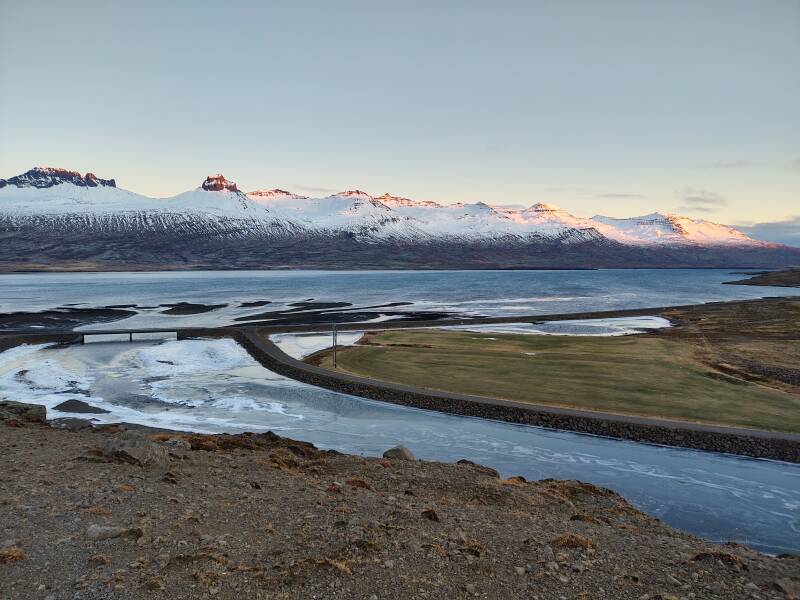 View from near Fossá near the west end of Brufjörður.