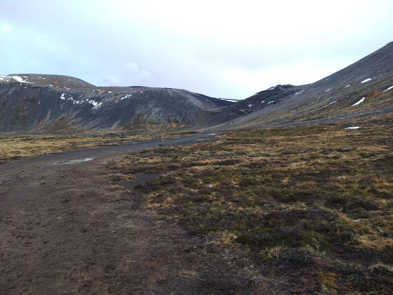 Approaching Fagradalsfjall volcano.