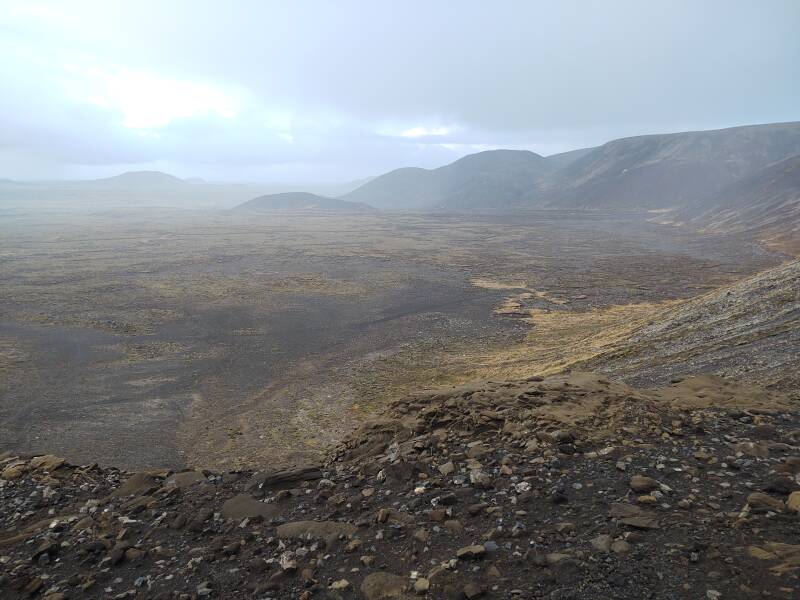 Returning from Fagradalsfjall volcano.