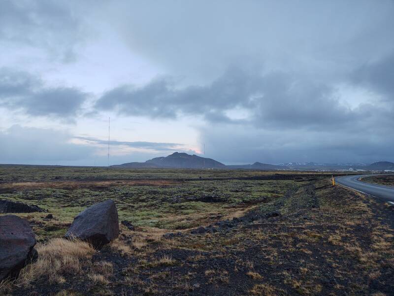 Approaching Grindavík from the south.