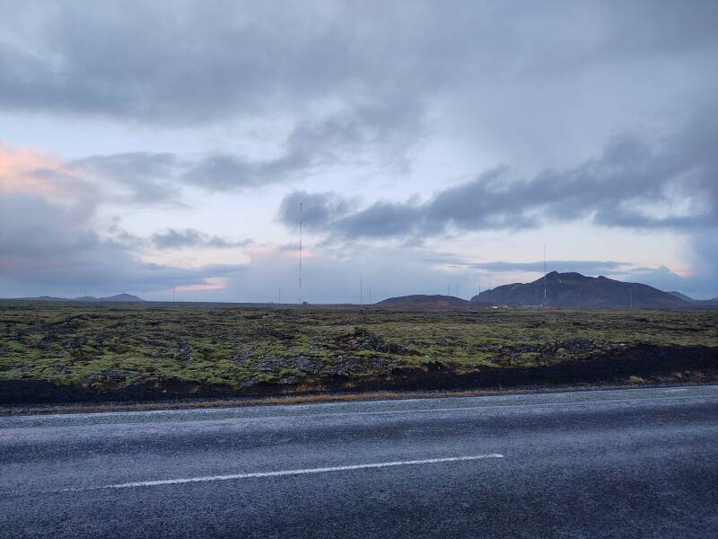 Approaching Grindavík from the south.