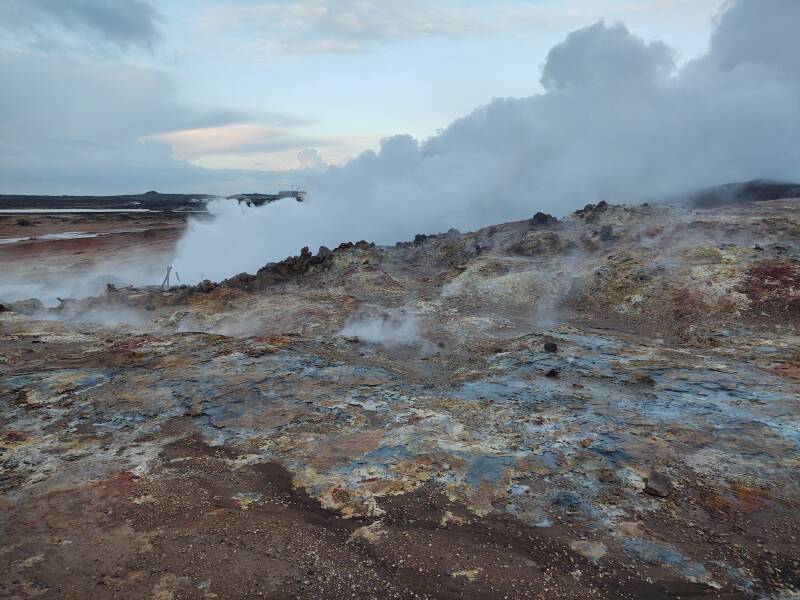 Steaming mud at the Gunnuhver hot springs.