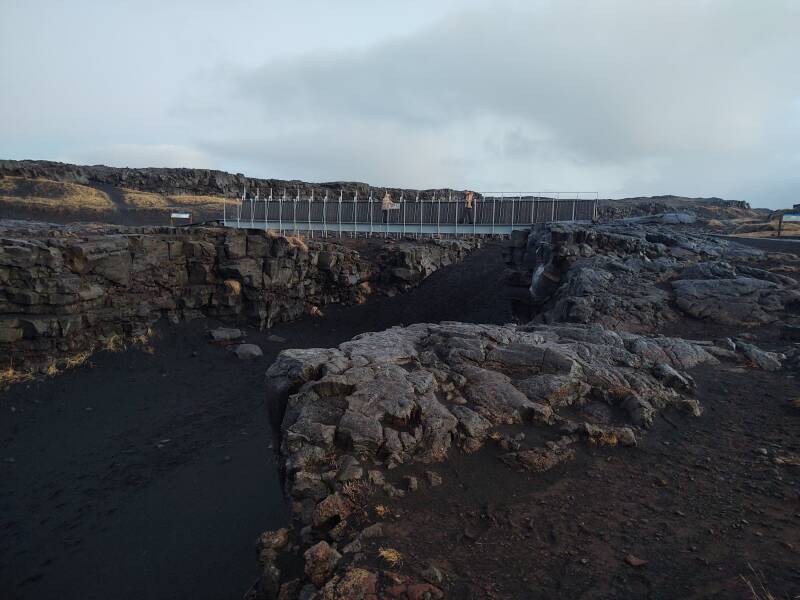 The bridge between the North American and Eurasian plates.