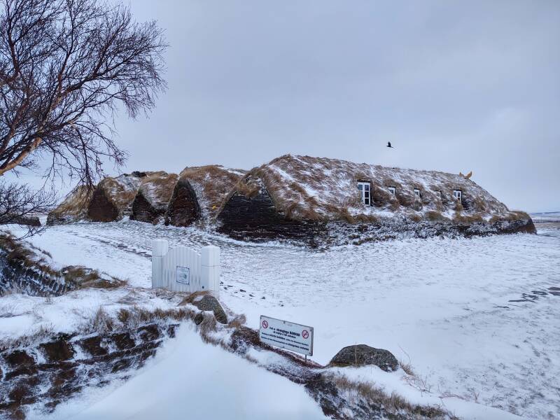 Turf farm home complex at Glaumbær along Highway 75 south of Sauðárkrókur.