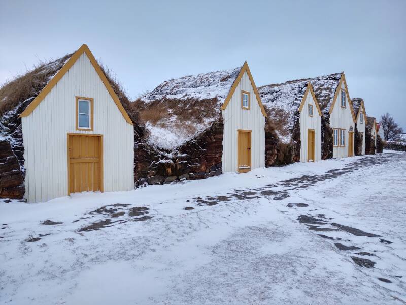 Turf farm home complex at Glaumbær along Highway 75 south of Sauðárkrókur.