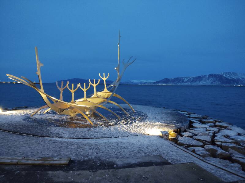 Sun Voyager sculpture in Reykjavík.