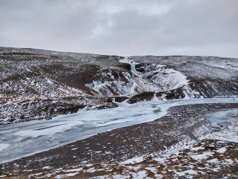 A section of the old Reykjavík to Akureyri road along Highway 1 between Varmahlíð and Blönduós.