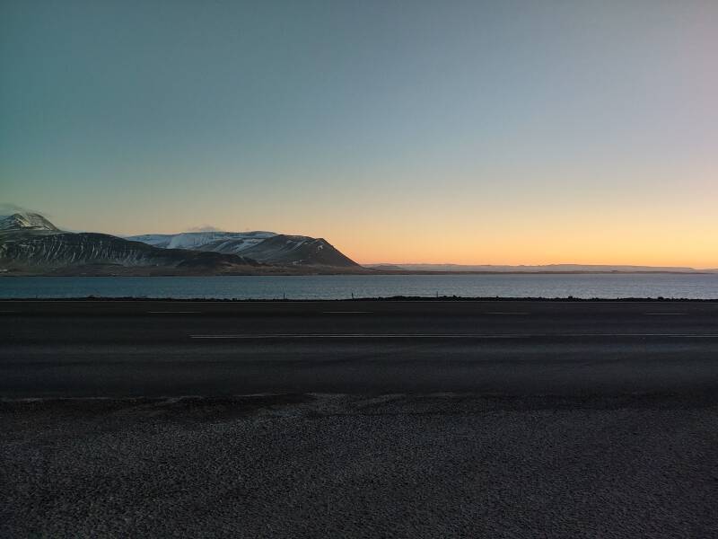 Preparing to enter the Hvalfjörður tunnel as we near Reykjavík.