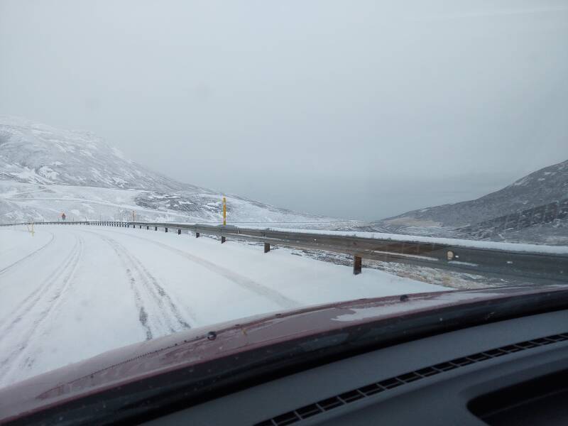 Descending Road 84 to Eyjafjörður.