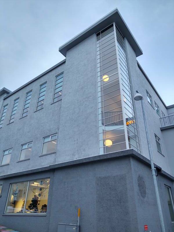 Bauhaus style Akureyri Art Museum.