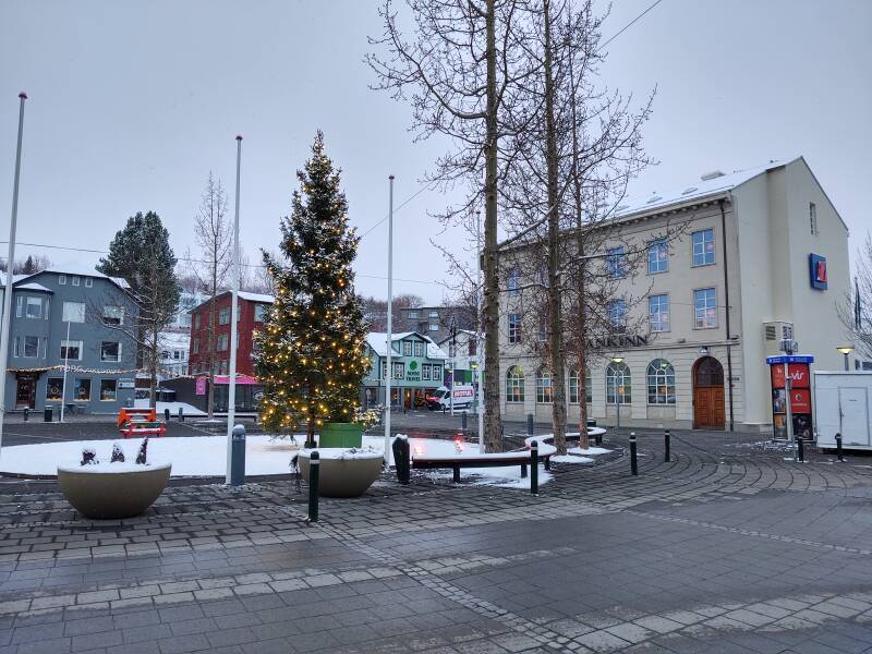 Central square in Akureyri.