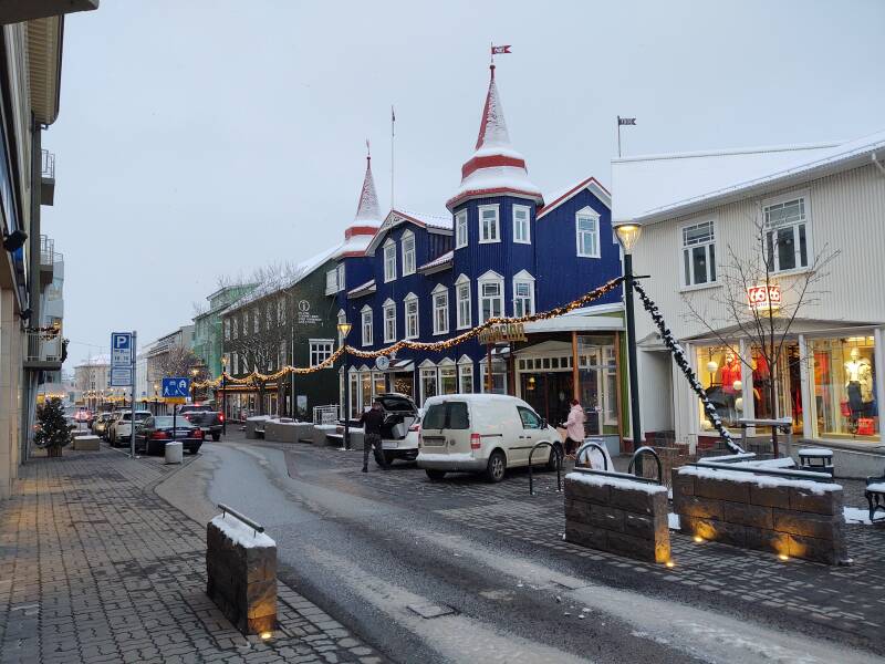 Main shopping street in Akureyri.