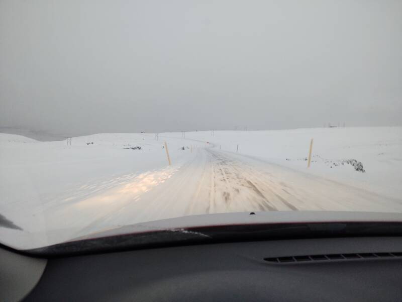 Crossing the pass from Seyðisfjörður to Egilsstaðir.