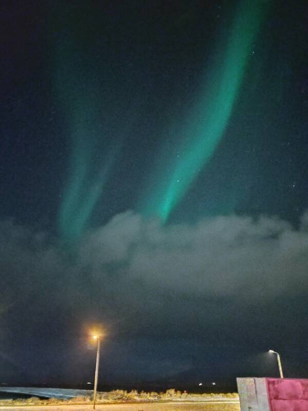 Aurora over Sauðárkrókur.