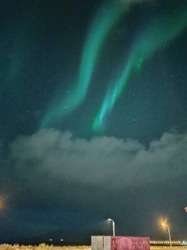 Aurora over Sauðárkrókur.