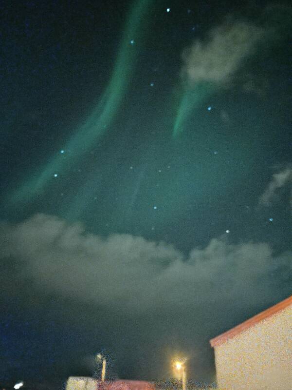 Aurora over Sauðárkrókur.