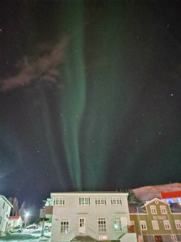 Aurora over Sauðárkrókur.